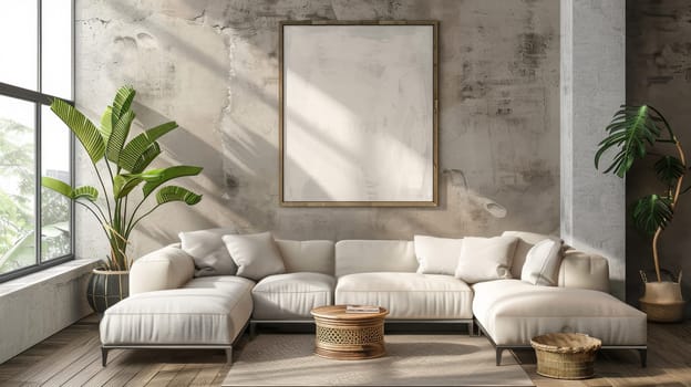 Interior decor with ample copy space, perfect for adding your own text or branding