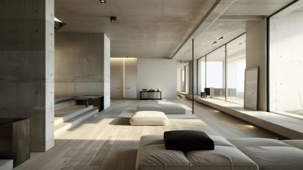 Interior design in minimalist style emphasizing simplicity and refinement