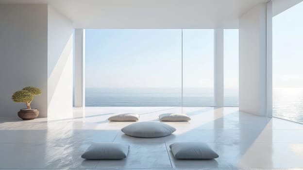 Minimalist decor promoting tranquility and peace