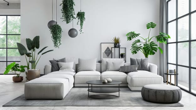 Minimalist living room with comfortable seating
