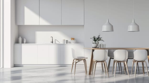 Minimalist poster showcasing clean and minimalist interior decor designs for clutter-free homes