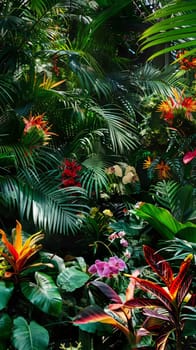 Lush rainforests alive with exotic flora