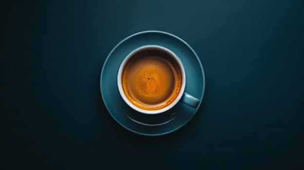 Minimalistic shot of a hot cup of coffee