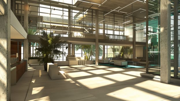 Modern interior decor featuring open areas