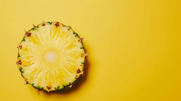 Minimalist spin of a single slice of pineapple