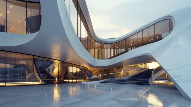 Modern architecture with space
