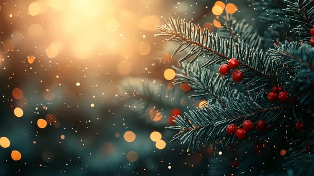A cozy, blurred Christmas background capturing the essence of home and family, with soft warm lighting that fills the room, evoking a comforting holiday ambiance. Hints of holiday decorations and festive spirit create a welcoming seasonal atmosphere, perfect for invoking memories of cherished family moments.