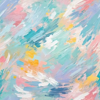Artwork features an abstract design characterized by gentle pastel colors and soft brush strokes, creating a calming and artistic atmosphere perfect for any creative space. Generative AI.
