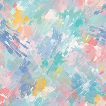 Artwork features an abstract design characterized by gentle pastel colors and soft brush strokes, creating a calming and artistic atmosphere perfect for any creative space. Generative AI.