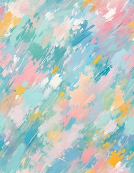 Artwork features an abstract design characterized by gentle pastel colors and soft brush strokes, creating a calming and artistic atmosphere perfect for any creative space. Generative AI.