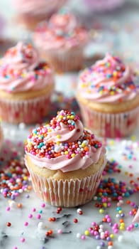 National Cupcake Day mini treats and sprinkled tops
