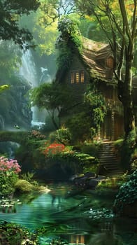 Peaceful haven surrounded by the beauty of nature