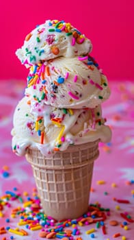 National Ice Cream Day scoops and sprinkles