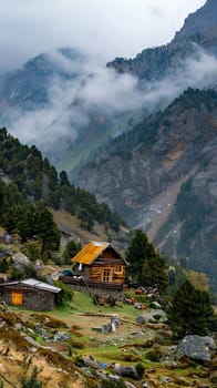 Remote mountain refuges providing shelter to weary travelers