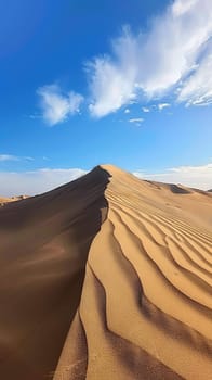 Towering sand dunes sculpted by the wind