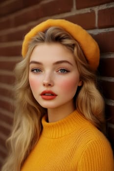Photographs of women styled in the 1940s-50s taken on the streets of American cities. AI generative.