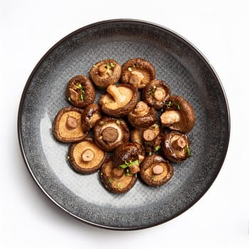fried chinese shiitake mushrooms, AI generated image