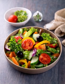 mixed vegetarian salad bowl, AI generated image