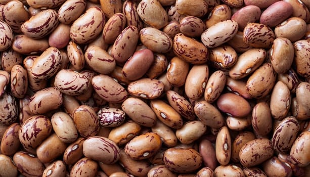 pinto beans top flat view, AI generated image