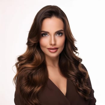 portrait of gorgeous smiling woman, AI generated image