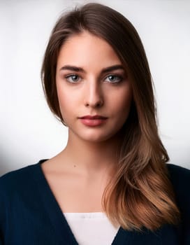 regular girl next door understated beauty, AI generated image