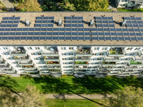 aerial view of a residential area in the netherlands with a few apartment buildings