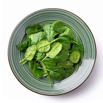 green spinach leaves salad, AI generated image