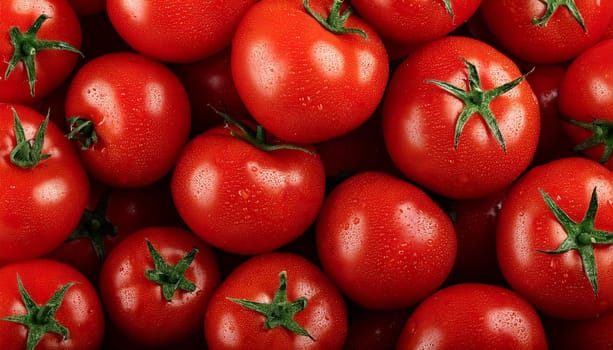 tomatoes vegetables flat view, AI generated image