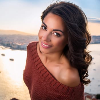 pretty young woman portrait, AI generated image