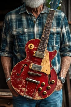 vintage grunge band rock and roll show concert banner ad template. AI generative.