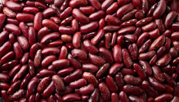 kidney beans top flat view, AI generated image
