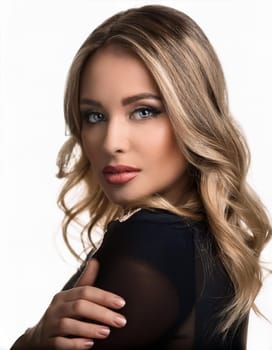 pretty young woman portrait, AI generated image