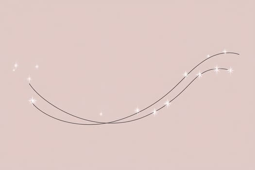 Soft, elegant lines with twinkling sparkles float across a pastel background, creating a serene and decorative visual aesthetic.