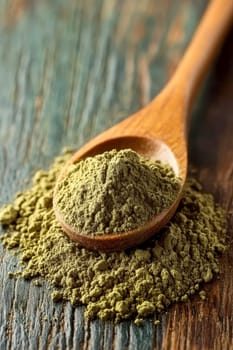 tasty Matcha Latte made from green tea. AI generative.