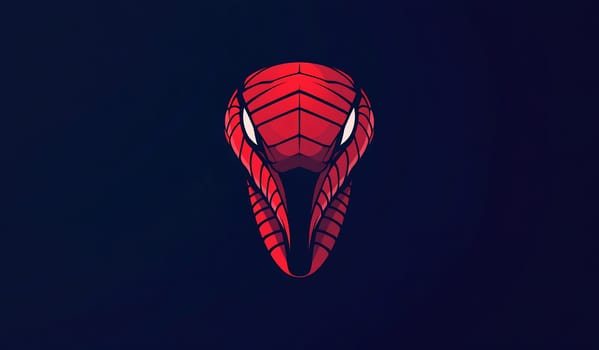 This artwork features a snake with a striking red and black pattern resembling spider web designs, highlighting creative artistry.