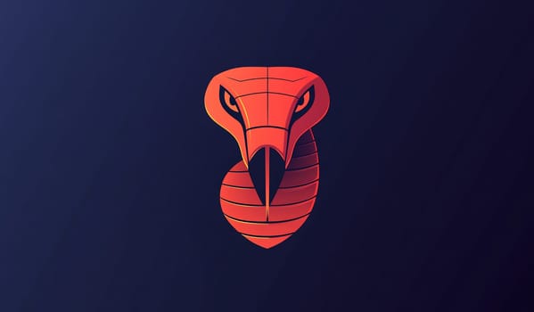 A striking illustration of a snake's head, showcasing its angular features and bold colors, perfect for creative projects.
