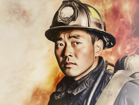 Firefighting Young Fireman Hero Work Profession