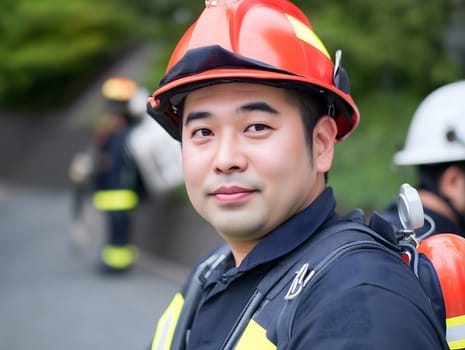 Firefighting Young Fireman Hero Work Profession