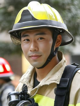 Firefighting Young Fireman Hero Work Profession