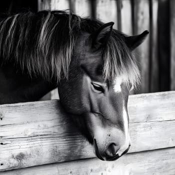 Depressed Brown Horse Wildlife Pony Animal Equine