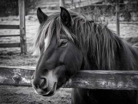 Depressed Brown Horse Wildlife Pony Animal Equine