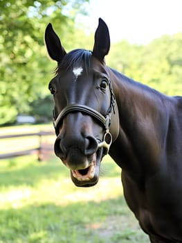 Happy Brown Horse Wild Pony Equine