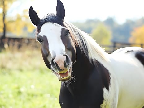 Happy Brown Horse Wild Pony Equine