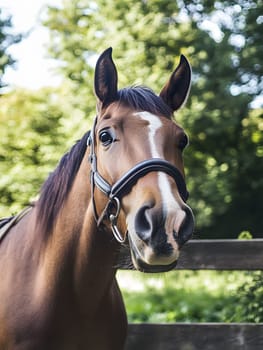 Happy Brown Horse Wild Pony Equine