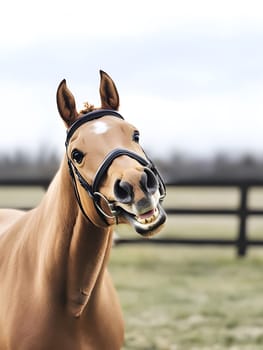 Happy Brown Horse Wild Pony Equine