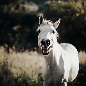 Happy Brown Horse Wild Pony Equine