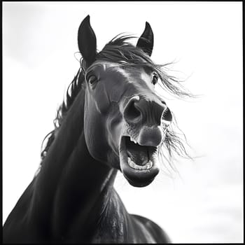 Angry Aggressive Brown Horse Wildlife Pony Equine