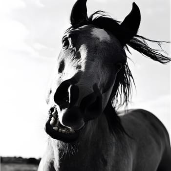 Angry Aggressive Brown Horse Wildlife Pony Equine