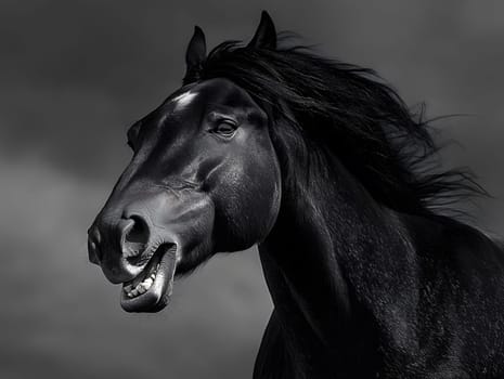 Angry Aggressive Brown Horse Wildlife Pony Equine