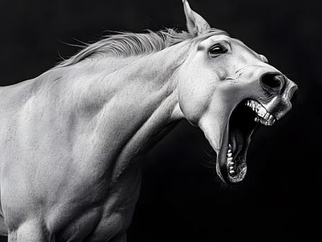 Angry Aggressive Brown Horse Wildlife Pony Equine
